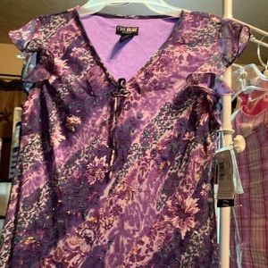 Purple summer dress beautiful sparkle on front